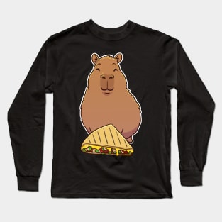 Capybara Quesadilla Long Sleeve T-Shirt